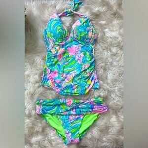 Lilly Pulitzer Floral Print Bikini Swim Set